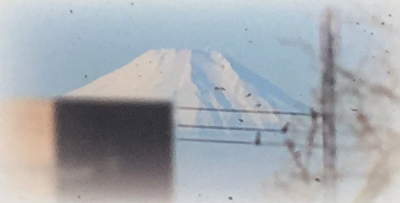 田子山富士塚頂上より富士山を望む