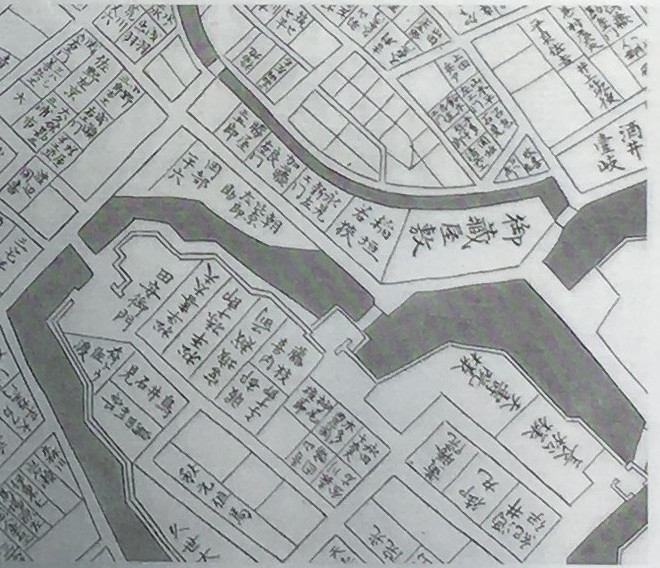 近世初頭の周辺図（『正保年間江戸絵図』【部分】）