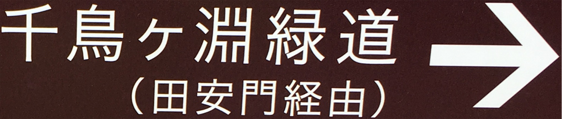 千鳥ヶ淵緑道　（田安門経由）　420m