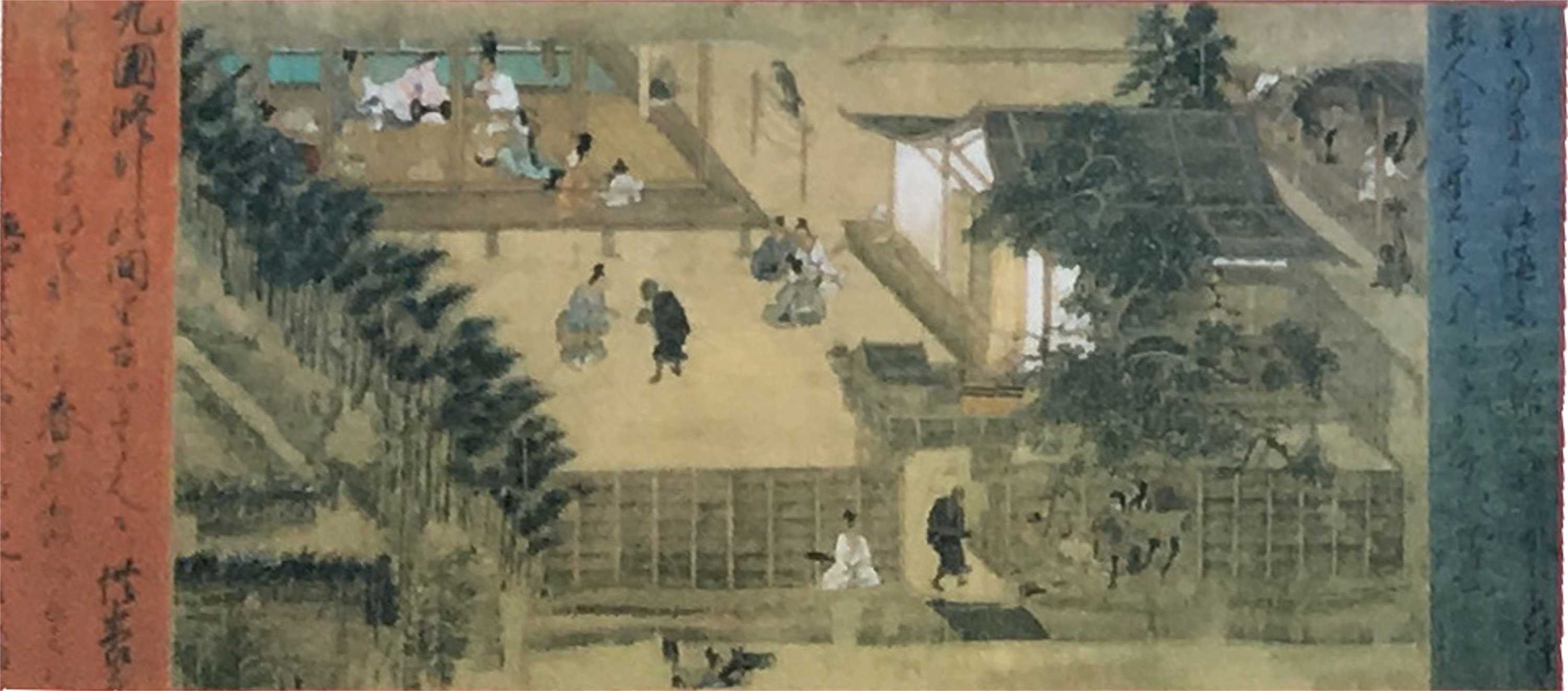 □『一遍(いっぺん)上人(しょうにん)絵伝(えでん)』筑前(ちくぜん)国(のくに)・武士の館（清浄光寺蔵）