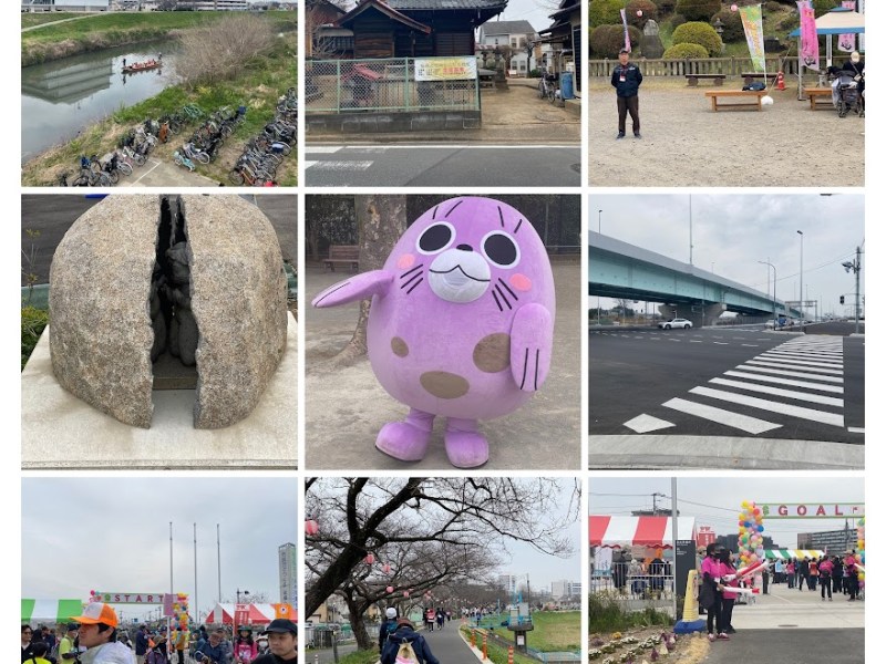 グランドテラス志木市役所(スタート)→志木市役所前→高橋(たかばし)→柳瀬川桜堤→小橋の石橋供養塔→富士見橋→柳瀬川すすき→憩いの水辺像→市民体育館前→志木市 健康増進センター→敷島神社→市場坂上→旧村山快哉堂前→いろは橋→深町児童公園→上宗岡２丁目→和光富士見バイパス→いろは橋→グランドテラス志木市役所(ゴール)